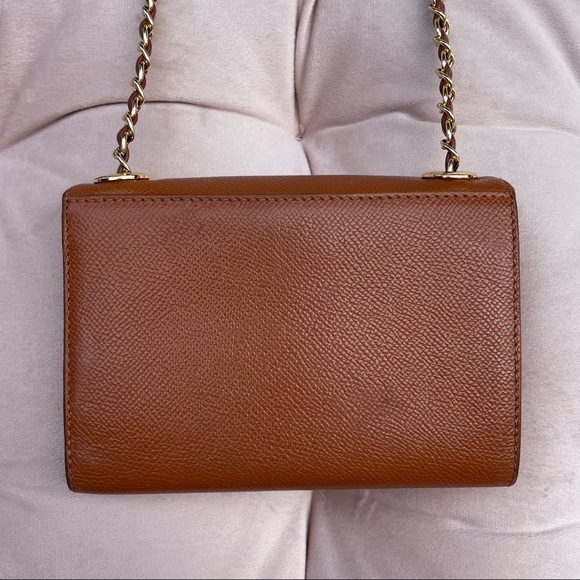 Chanel Interlocking CC Goatskin 1997-1999 Wallet on Chain in Tan - Picture 7 of 16